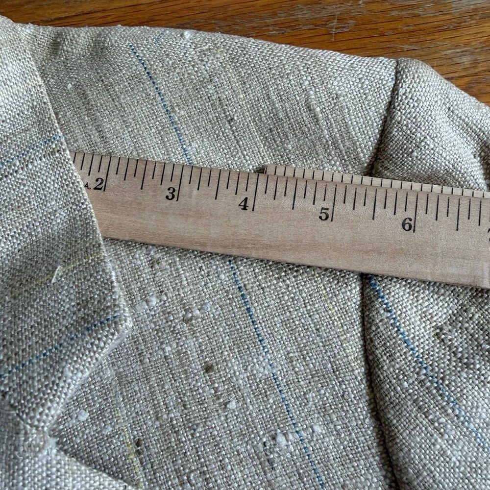 Vintage 90s Arnie 100% Woven Silk Blazer 40L Tan Textured Minimalist Mens Jacket